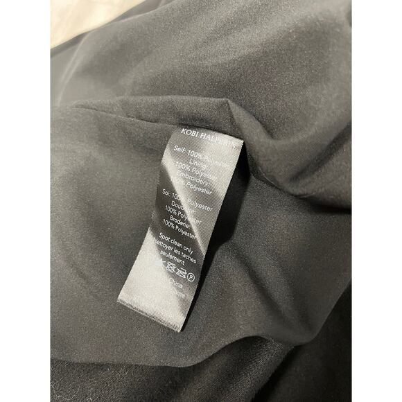 KOBI HALPERIN Black Sequined Short Wrap Addison Dress Size M - Picture 5 of 5